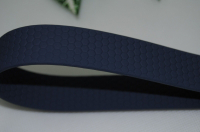 Bullyzei Leine PVC 25mm x 1,8m mit Schlaufe, O-Ring, Grau-Blau
